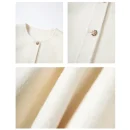 Winer Double Faced Wool Jacket Women Luxury Single Breasted Cropped Alpaca Coat