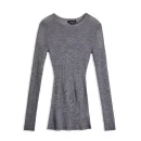 High Quality Summer Knitted Pullover O Neck Long Sleeve 100% Wool Knitwear for Women