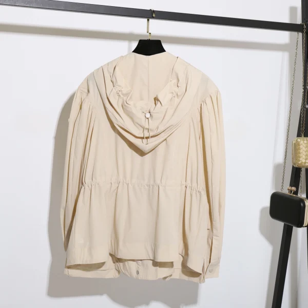 Medium Style Windbreaker Jacket Women Polyester Outdoor Interchange Jackets With Hood - Image 2