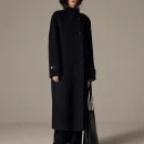 Winter Luxury Long Woolen Coats Double Faced Belted 100% Wool Coat for Women