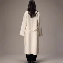 Luxury Turn Down Collar Cashmere Trench Coats Winter Long Wool Coat Women with Belt