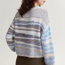 Hollow Out Knitwear Graduated Color Mohair Knitted Sweater Women