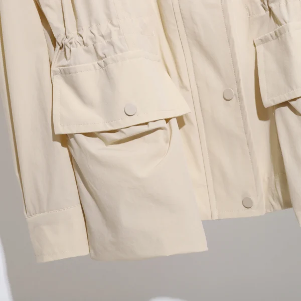 Medium Style Windbreaker Jacket Women Polyester Outdoor Interchange Jackets With Hood - Image 4