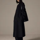 Winter Luxury Long Woolen Coats Double Faced Belted 100% Wool Coat for Women