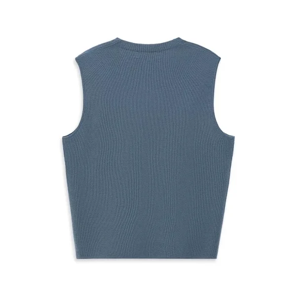 Summer Comfortable V Neck Waistcoat Sleeveless 100% Wool Knitted Vest for Women - Image 2