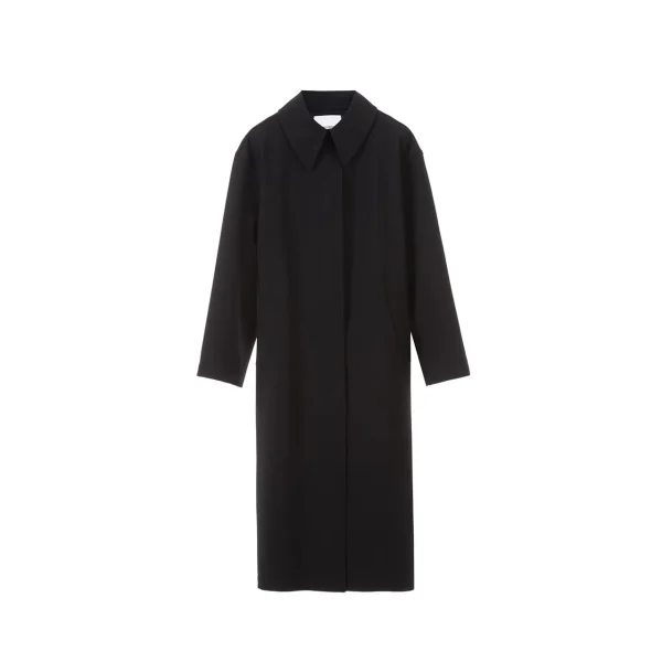 Wool High-grade Lapel Black Mid-length Trench Coat 2025 Autumn New French Temperament Top - Image 5