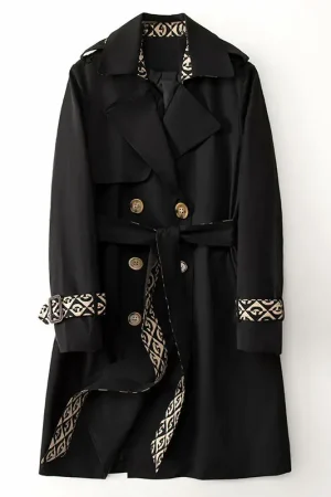 White Beige Spring Autumn Woman Hot-selling Style 2025 Trend High Quality Choice 100% CottonWool Leather Trench Coat