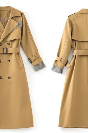 Luxury Trench Coat Long Colorful Long Trench Coats for Women KINGSRICH Heavy Trench Coat Jacket