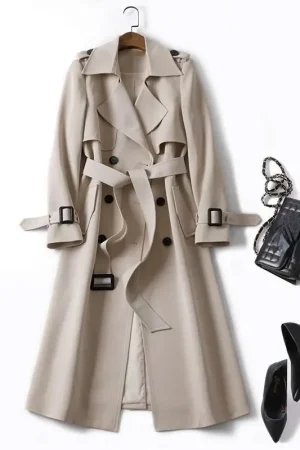 KINGSRICH Heavy Designer Trench Coat Women Women Trench Coat Cotton Summer SpringTrench Coat Long