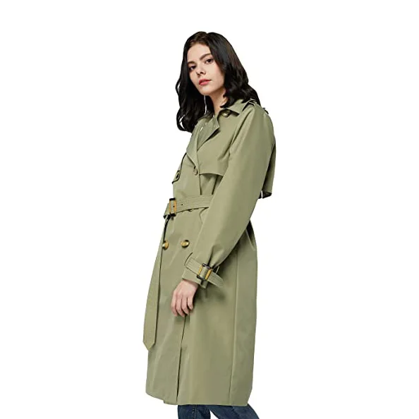 Design Luxury Selling Women Trend High Quality Short Long Newest Beige Quality Choice Trench Coat Women