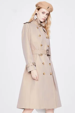 KINGSRICH High Quality  Women Trench Jacket Spring Summer Heavy Trench Coat White Leather Trench