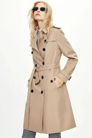 KINGSRICH New Fashion Hooded Trench Coat Women Long Summer Long Colorful